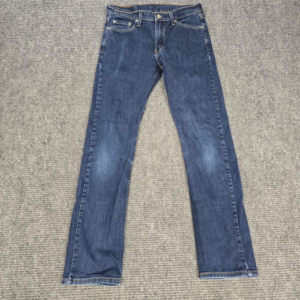 Levi's 513 Jeans Mens 30x32 Blue Dark Wash Slim Straight Stretch